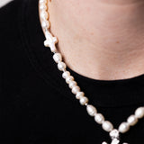 Molten Cross Pearl Necklace | 1 of 1 - warpedsense