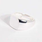 Rounded Signet Ring | Light Silver - warpedsense