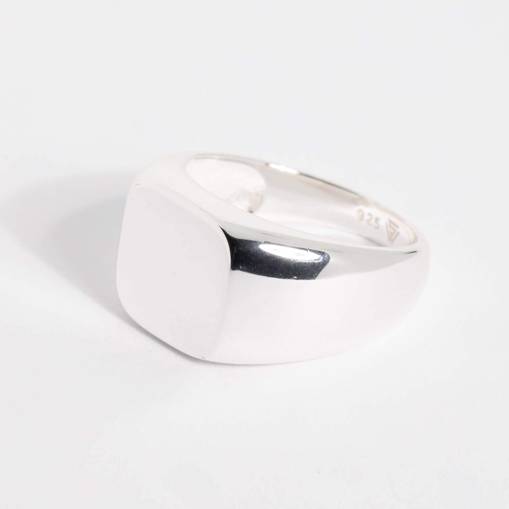 Rounded Signet Ring | Light Silver - warpedsense